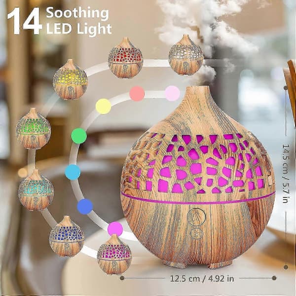 180 ml æterisk olie diffuser USB ultralyd aromaterapi duftspreder luftfugter med 7 LED farvelys aroma diffuser til soveværelse Sp [DB]