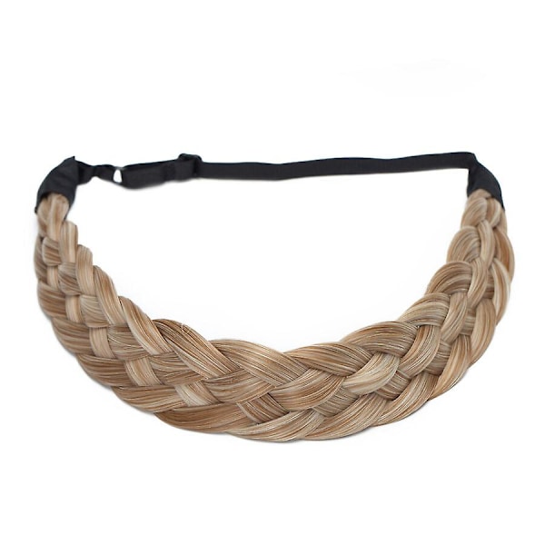 Tjockt Flätat Elastiskt Hårband Håraccessoar För Kvinna [db] brown&bleachblonde