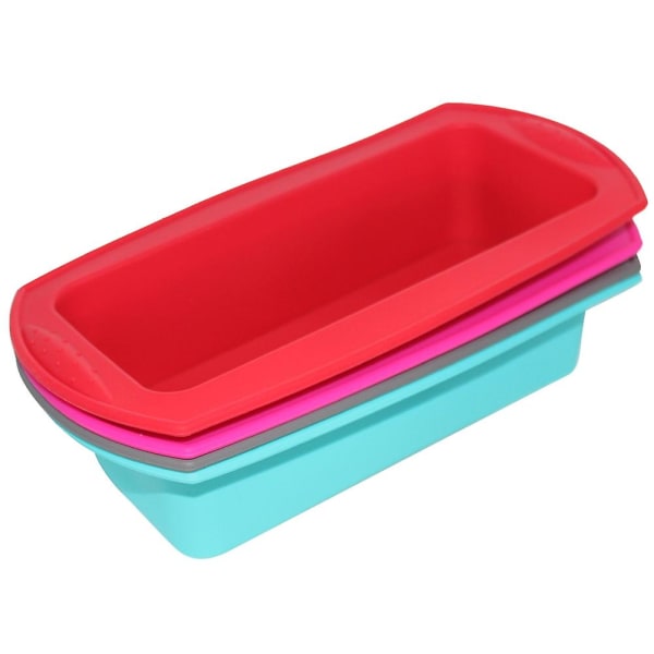 2 stk. silikone non-stick kagebrødform DIY bageform køkken bageværktøj Red