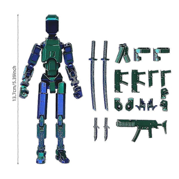 T13 Actionfigur Titan 13 Actionfigur Robot Actionfigur 3D-tryckt Action [DB] green