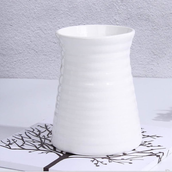 Hvid keramisk vase/blomsterpotte