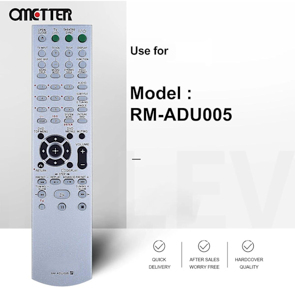 Ny fjärrkontroll Rm-adu005 för Sony Dvd hemmabiosystem Dav-dz630 Hcd-dz630 Dav-hdx265 Fernbedienung [DB]