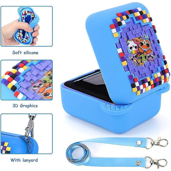 Silikonisuojakotelo Bitzee Digital Pet Interactive Virtual Toylle, suojaava nahkahiha Bitzee Virtual Electronic Pets -tarvikkeille db Blue