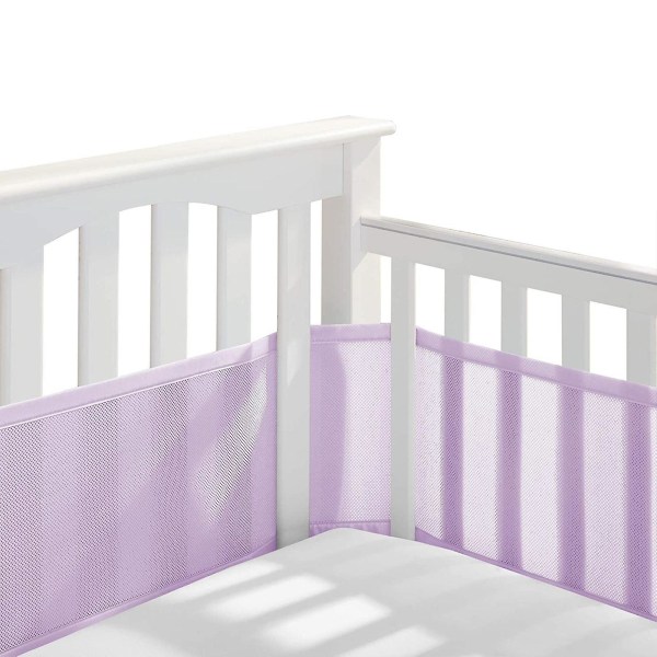 Pustende Baby Mesh Crib Liner Størrelse 340cm*160cm Purple