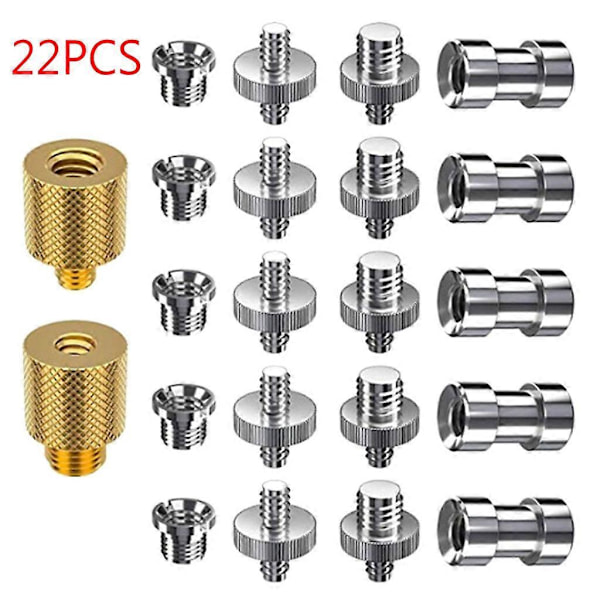 1/4 tuuman uros - 1/4\" 3/8\" uros metallikierteinen ruuviadapteri jalustaruuvi Conve [DB] Package 2