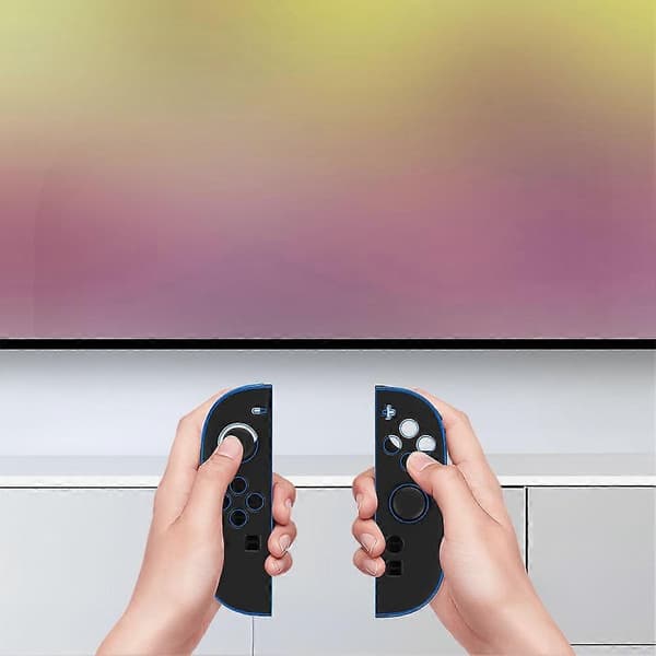 Stöttåligt skyddsskal silikonfodral för Switch2-konsol / Joy-Con [DB] Black