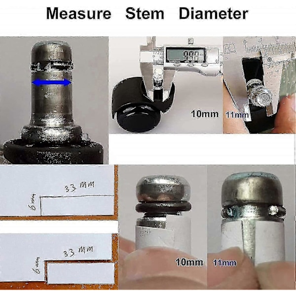 10mm Stam-Svänghjul Gummihjul för Stolsbyte [DB]