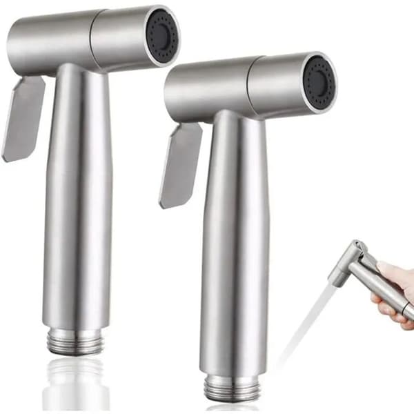 2-delat bidésprayset – Rostfritt stål – Silver – Intimhygien (DB)