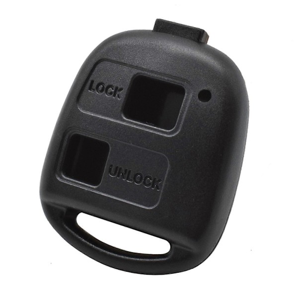 2 Knaps Nøglehus Pad Kontakter Fjernbetjenings Etui Til Toyota RAV4 Yaris Prado Corolla Land Cruiser Previa Echo Tarago Alphard Pixis Rush [DB] black