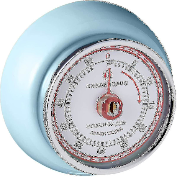 Magnetisk Retro Køkken Timer, Klassisk Mekanisk Koge Timer DB Light Blue