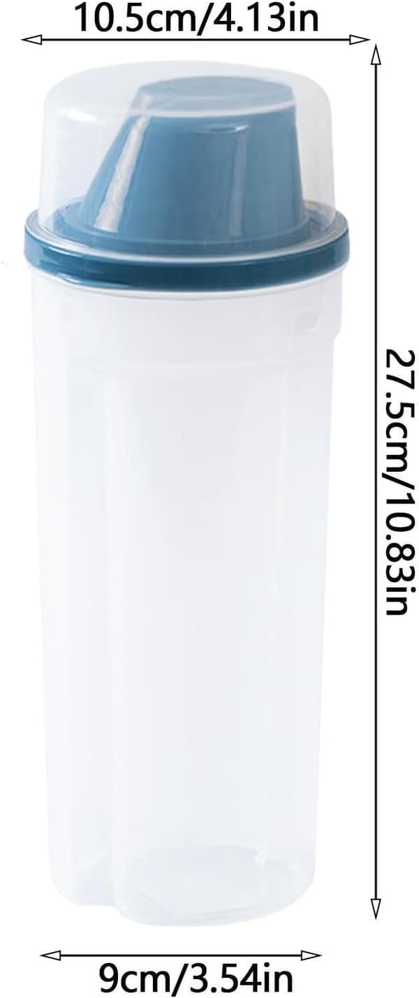 Hundemadskål – Stor gennemsigtig dispenser (1500 ml) – Foderbeholder (DB)