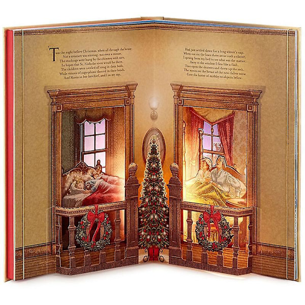 Julnatten Innan Julafton Pop-Up Bok, Ficklampa Jul Leksak Set, 3D Illustration DB 1 PC