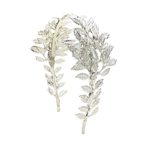 Greek Leaf Pannband Spole Armband Konstgjorda pärlörhängen Gyllene blad Brudhår Kam för kvinnor Bröllopsfest