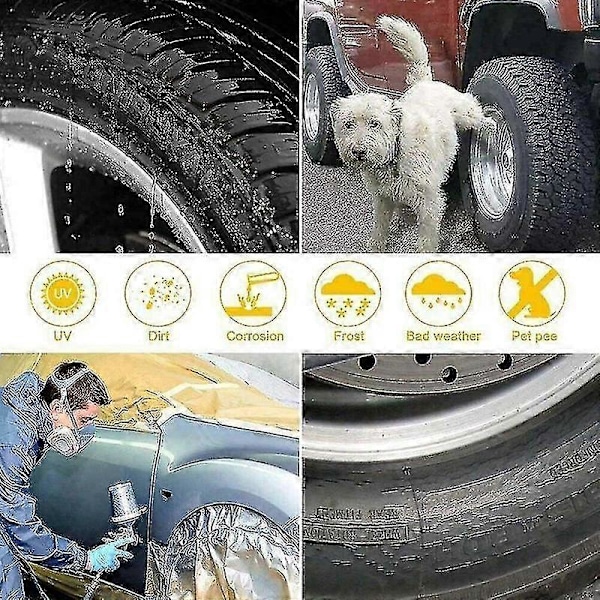 4 st Kraftiga Däckskydd Set Husbil Hjul Husbil Hjulskydd Regnskydd [DB]
