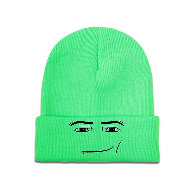 Roblox Face Stickad Stickad Mössa Mössor Skullies Mössor Skidmössa Mjuk Bonnet Mössor Vinter Varma [DB] Z12157A