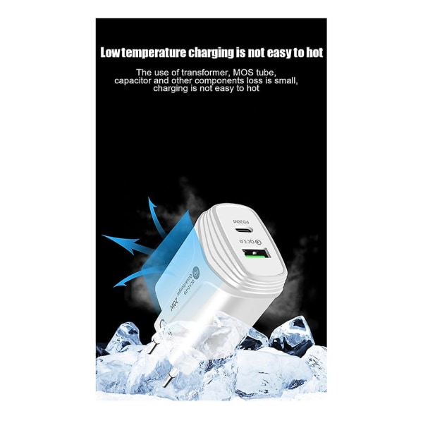 USB Charge Quick Charge Pd 20w Snabbladdningsladdare Qc3.0 Type-c Laddningshuvud Universal Mobile P