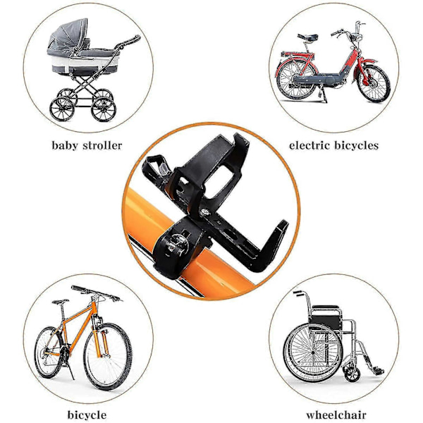 360 Graders Rotation Vandflaskeholder Til Cykel Elektrisk Scooter, Skridsikker Hurtig Afmontering Tilbehør Kop Drik [Db]