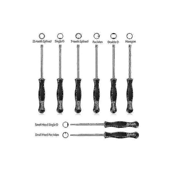 Forgaser Justeringsskruetrækker 8 stk. Motorrensning Reparation Passer til de fleste motorer med bæretaske {DB}