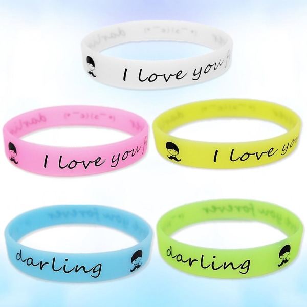 25pcs Luminous Wristbands Silicone Colorful Bracelets Custom Bands Party Favors For Fittness Sports School Carnival (white + Yellow + Pink + Green + S
