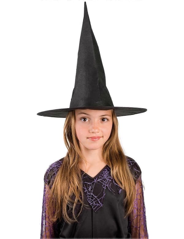 Svart häxhatt för barn Halloween One Size