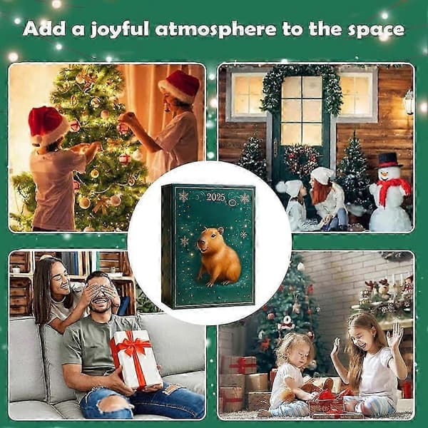Capybara julekalender til børn, søde samleobjekter, akryl capybara vedhæng, legetøj, gaveæske til [XR][DB] 24days
