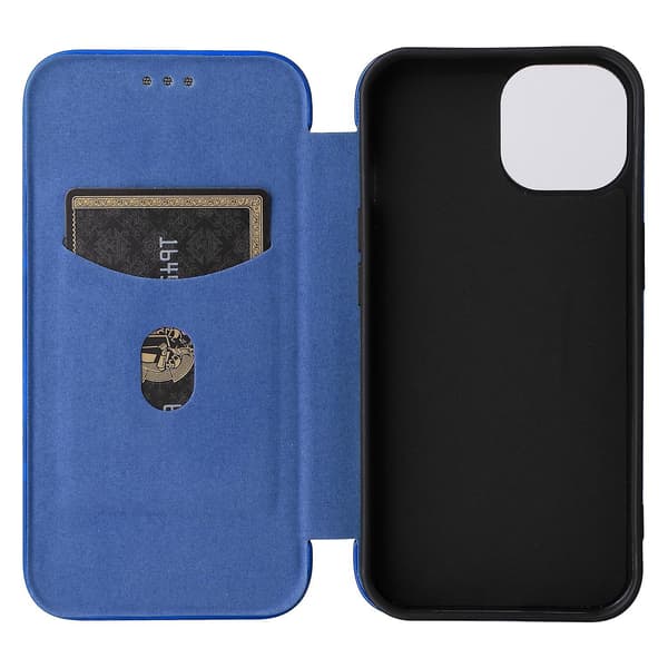Læder Telefon Cover til iPhone 15 Plus [DB] Blue