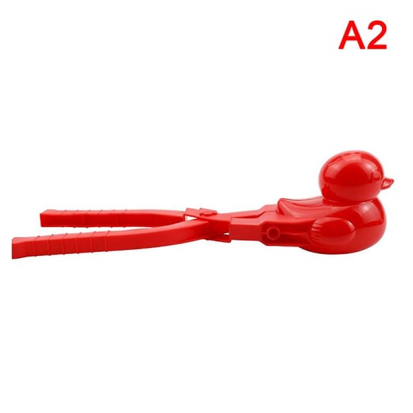 Ankformad snöbollsmaskin klämma 1 st barn utomhus vinter snöform roliga leksaker Db Red 1pc