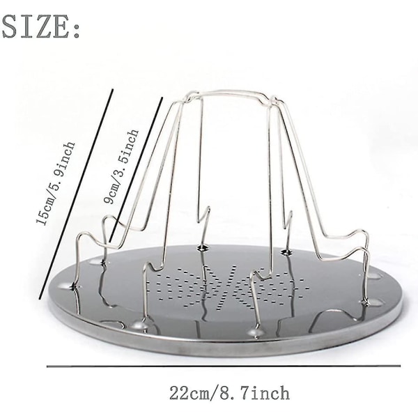 Rostfritt stål brödrostställ utomhus camping hopfällbar bärbar grill (silver)