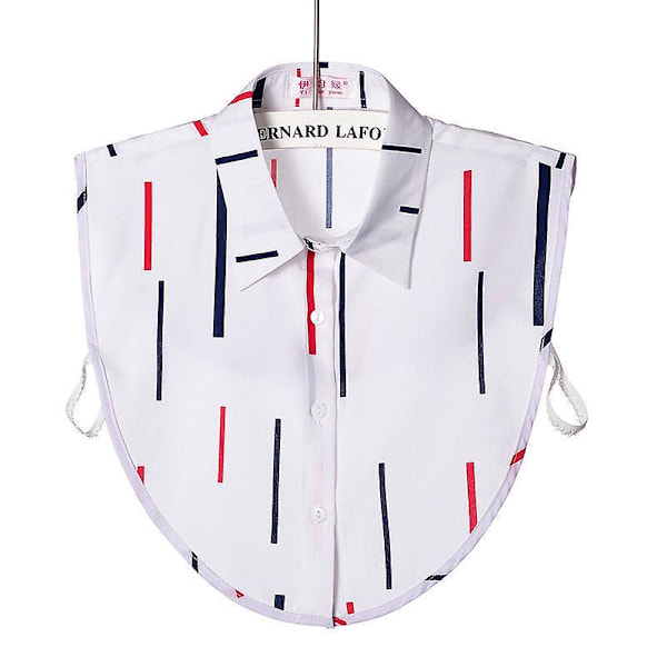 Falsk Krage Avtagbar Tröja Skjorta Allmatch Spetsig Vit Snygg Och Mångsidig [DB] (white stripes) pointed collar