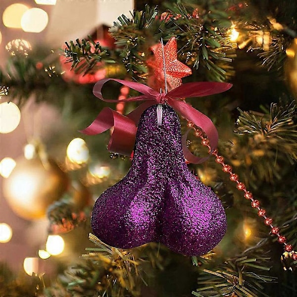 Julekugle-Vedhæng Kreativ Juletræ Hængende Pynt Dekoration [DB] purple