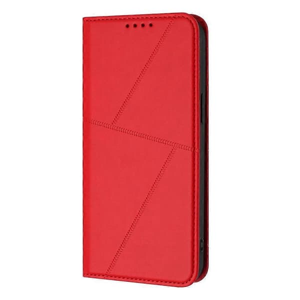 Lær Telefonveske For Sharp Aquos Sense9 [DB] Red For Sharp Aquos R8 Pro