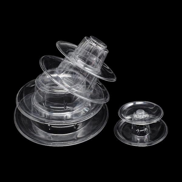 Rund macaron-torn 6 våningar transparent tårtställ för bröllop födelsedagsfest dessert bakverk displayställ