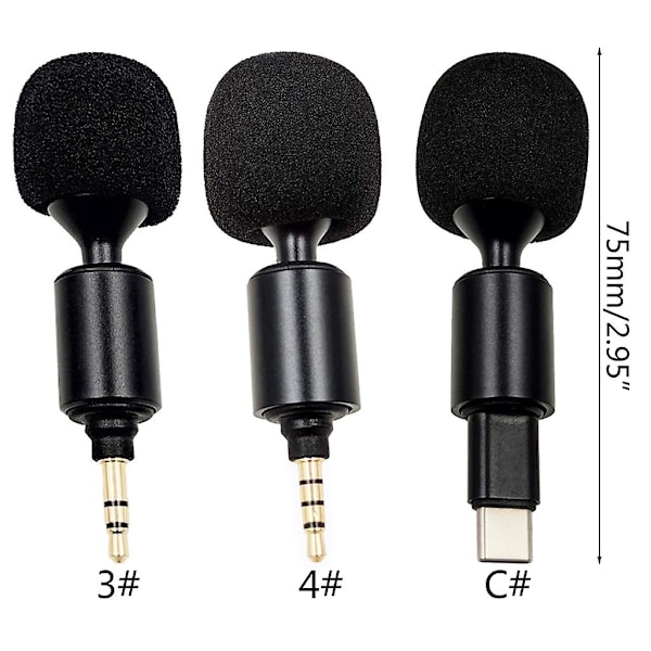Mini Mikrofoni Taipuisa Joustava 3.5mm Liitin Aux 4-napainen / 3-napainen / TYPE C Mikrofoni [Db] 3.5mm 4 pole pin