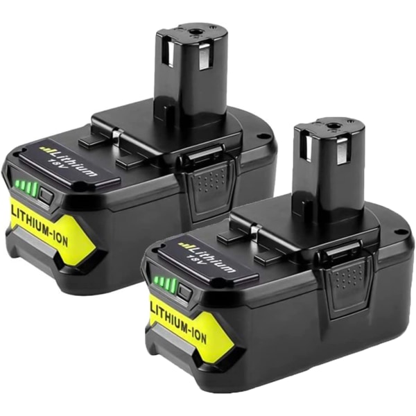 2 pakker 18V 5,0Ah batterierstatning for Ryobi 18V One+ P108 P107 P104 P105 P102 P103 trådløst verktøy