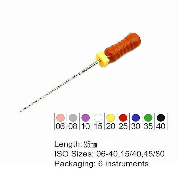 Xceldent 10 pakkausta Endodontiset juurikanavatyökalut K-viilat (käyttö käsin) Hammaslääketieteelliset K-viilat 21mm/25mm/31mm Viilat Endodontiset instrumentit Hammaslääkärin työkalut db 10 box 25mm No.10