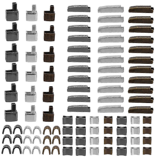 120 stycken metalldragkedjor, 4 storlekar dragkedjeändar, insättningsnålar, dragkedjestopp, reparationsverktygssats TY db Photo Color