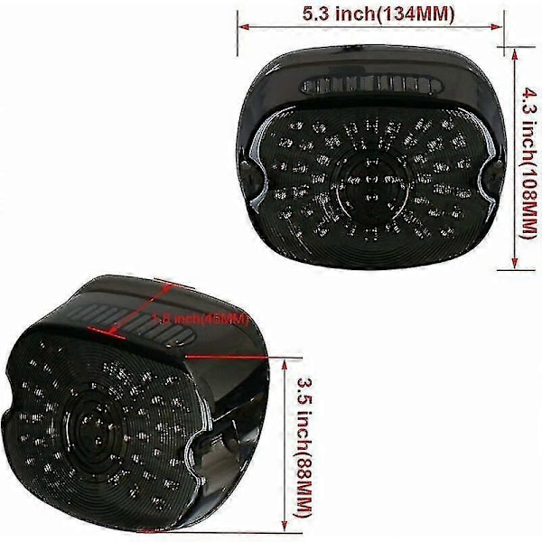 LED Motorcykel Retrofit Special Baglygte med Multifunktionel LED Baglygte med Blinklys til Harley - Davidson [DB]