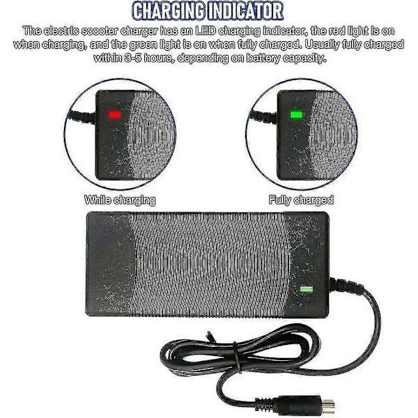 Lader for Xiaomi M365, 42v 2a Elektrisk Scooter Lader, Rask Batterilader{ DB}
