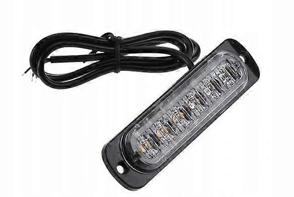 4x Sumuvalo 6 Led 12v-24v Strobe-valo [DB] orange