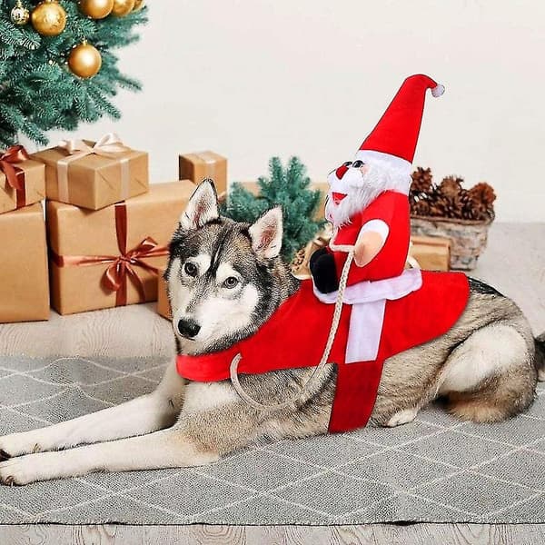 Juletøj til hunde, kreative julekostumer til hunde, julemandskostumer til katte og hunde