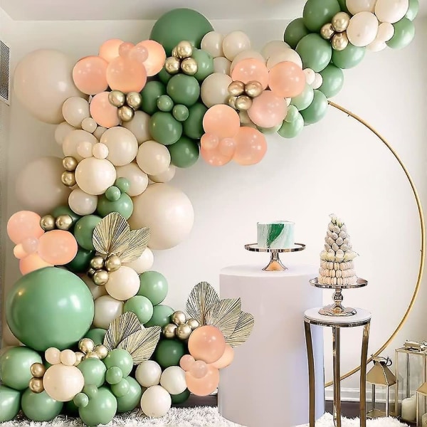 Sage Olive Green Balloon Arch Kit til festdekorationer