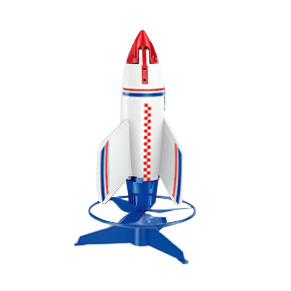 Raketkaster til børn, elektrisk motoriseret luftraketlegetøj, udendørs selvlancerende raketlegetøj db blue