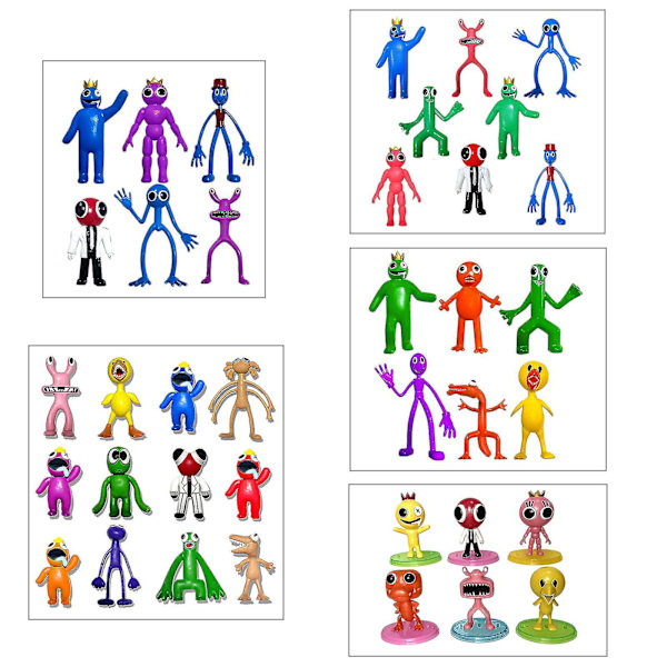 Rainbow Friends 6 Rainbow Friends Håndlavede Dukker Db A 6PCS