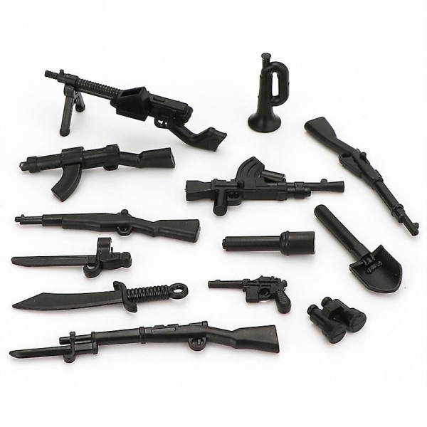 Diy Arms Parts  Soldier Playmobil Modell Byggsten Tegel Barnleksak db Black C