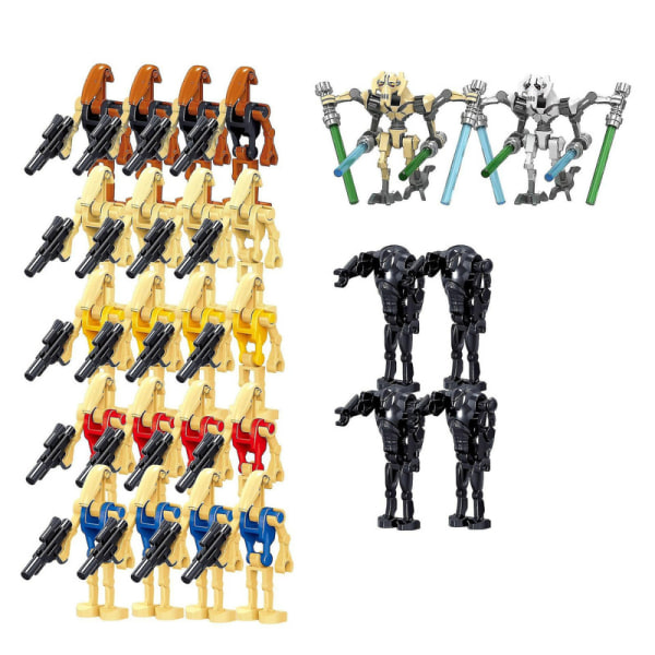 Star Wars Battle Droids Byggesett Mini Actionfigurer Dukke Minifigurer Leker Skrivebordsdekor TAO Db 24-2PCS