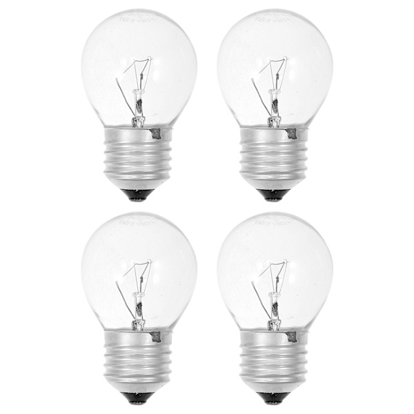 4 stk. Glødetrådslampe Pære Glas Glødepærer E27  Wolfram Glødetrådslamper DB 7.7*4.5CM