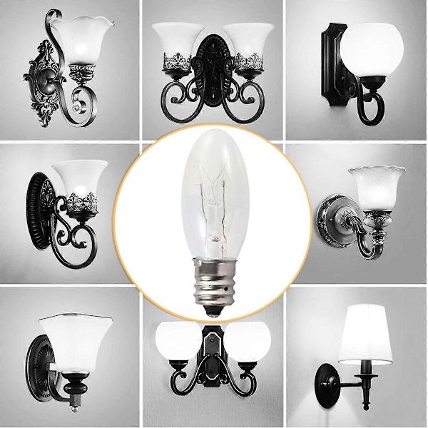 5 stk. Saltlampe Pærer Udskiftning Langvarig 15 Watt E12 Fatning Varmt Lys Lysestager Pærer (Varmt Hvidt Lys) [DB] 5 pcs