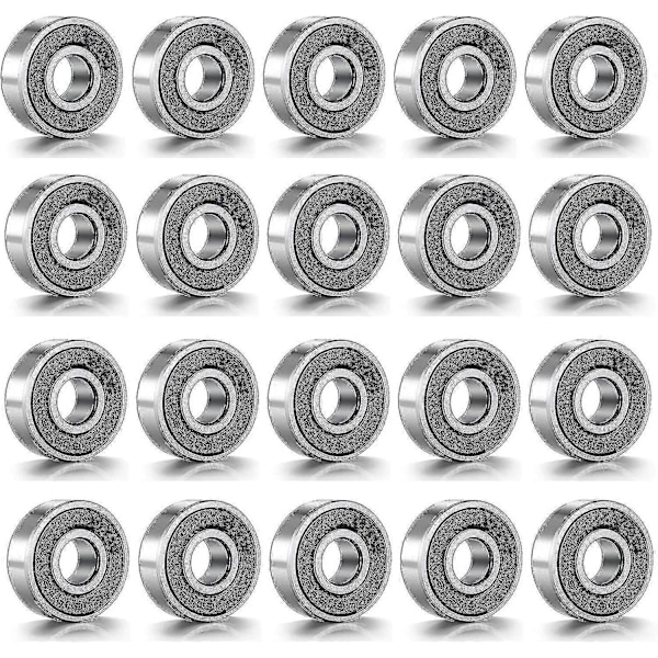 608 Kullagringar, 20-pack 608 Skateboardlager Metall Dubbelskärmade [DB]