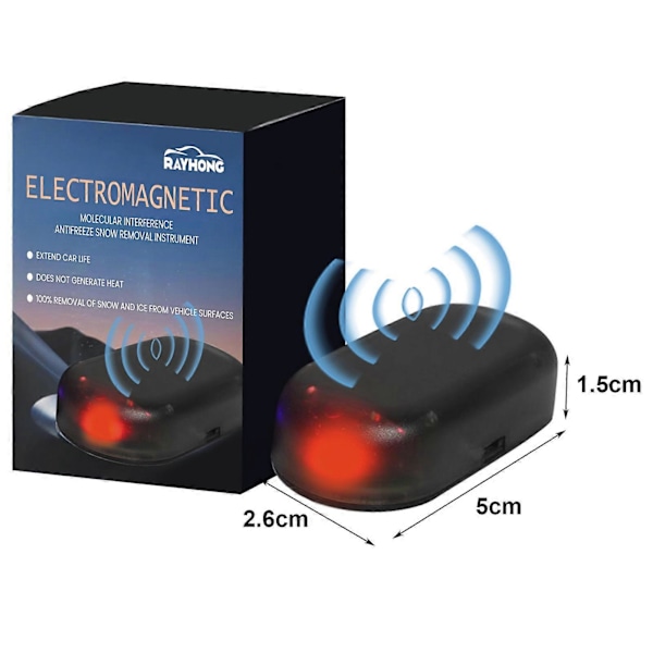 2 st Isavädersinstrument för bil, bärbar mini universell SUV lastbil fordon bil fönsterglas vinter elektromagnetisk molekylär interferens A db Black 2pcs