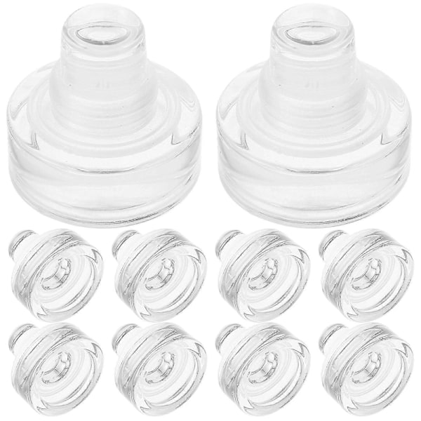 10 stk. T-formet Glasspropp Vinpropp Flaske Glasspropper Gjenbrukbar Vinflaskepropp [DB]